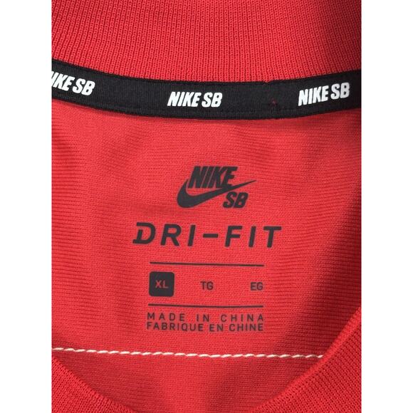Nike SB Shirt Mens XL Red Dri-FIT Mesh Jersey 18 Skate AJ2249-688 FLORF 2018 - Picture 12 of 14